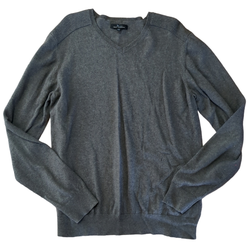 MARC ANTHONY Brown Pull Over V Neck Sweater